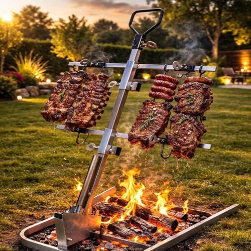 Asador Estaca Criollo con Base Ajustable